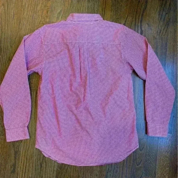 Ralph Lauren Boys Red Gingham Preppy Button Up Shirt Size L - Picture 5 of 6